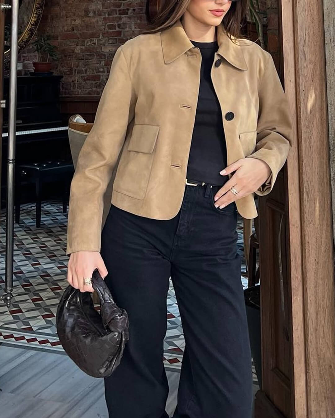 Veste en daim Elara