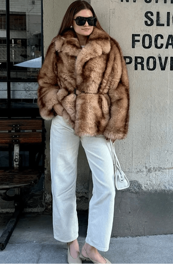 Manteau en fausse fourrure Fiona