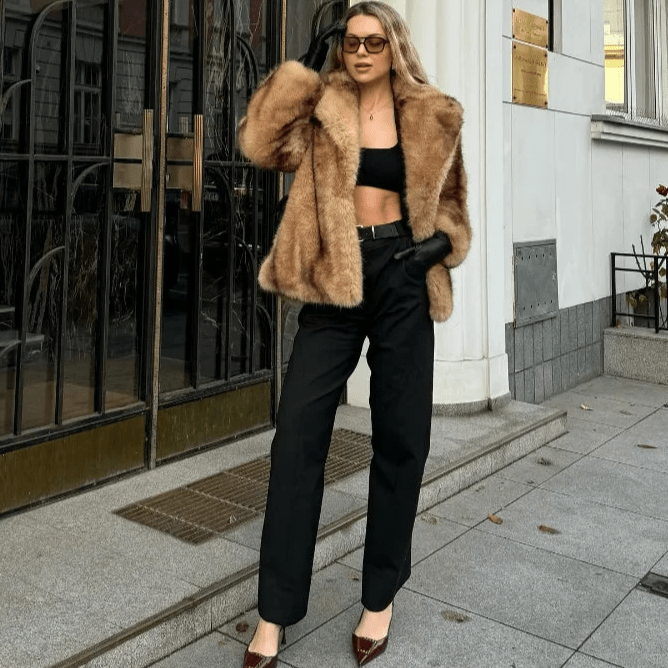 Manteau en fausse fourrure Fiona