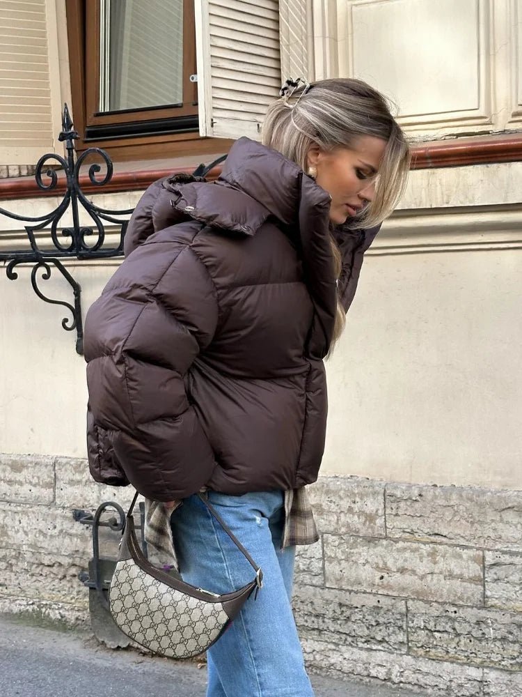 Veste matelassée courte à capuche Gaia