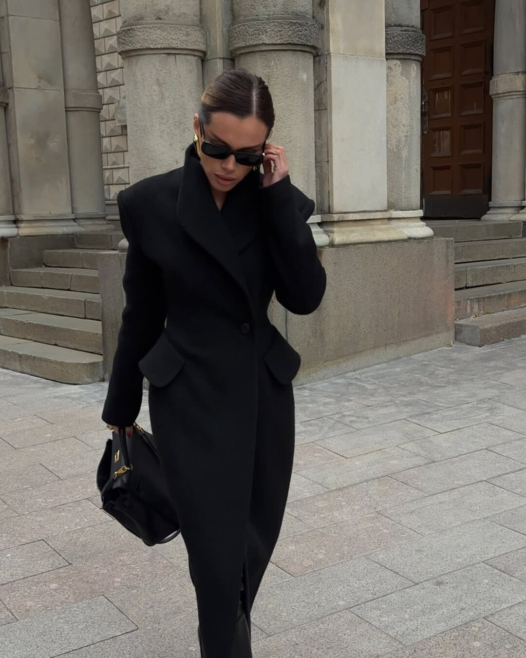 Manteau long cintré Genevieve