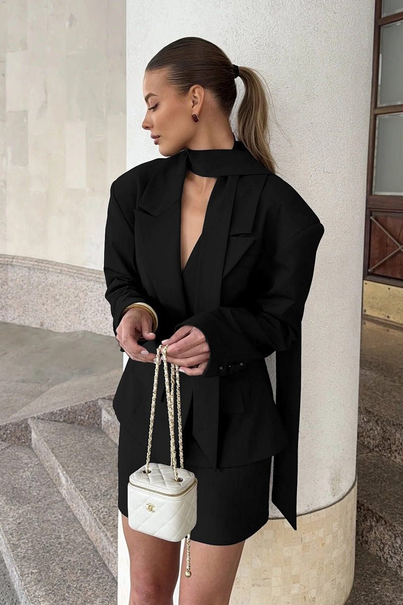 Blazer Janna à un bouton avec col châle