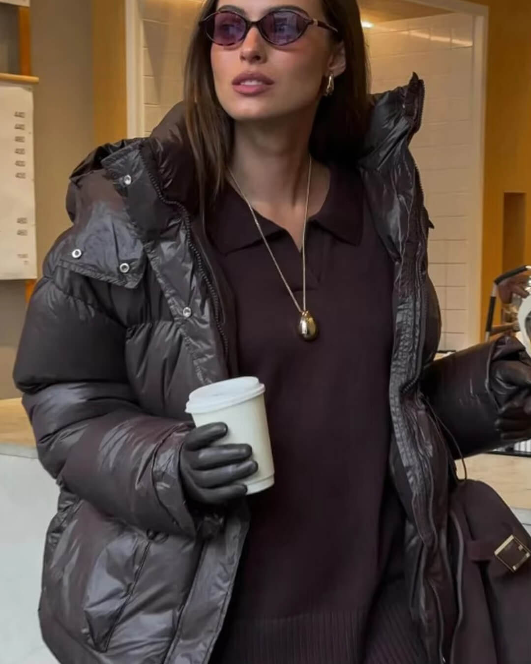 Veste matelassée brillante Jillian