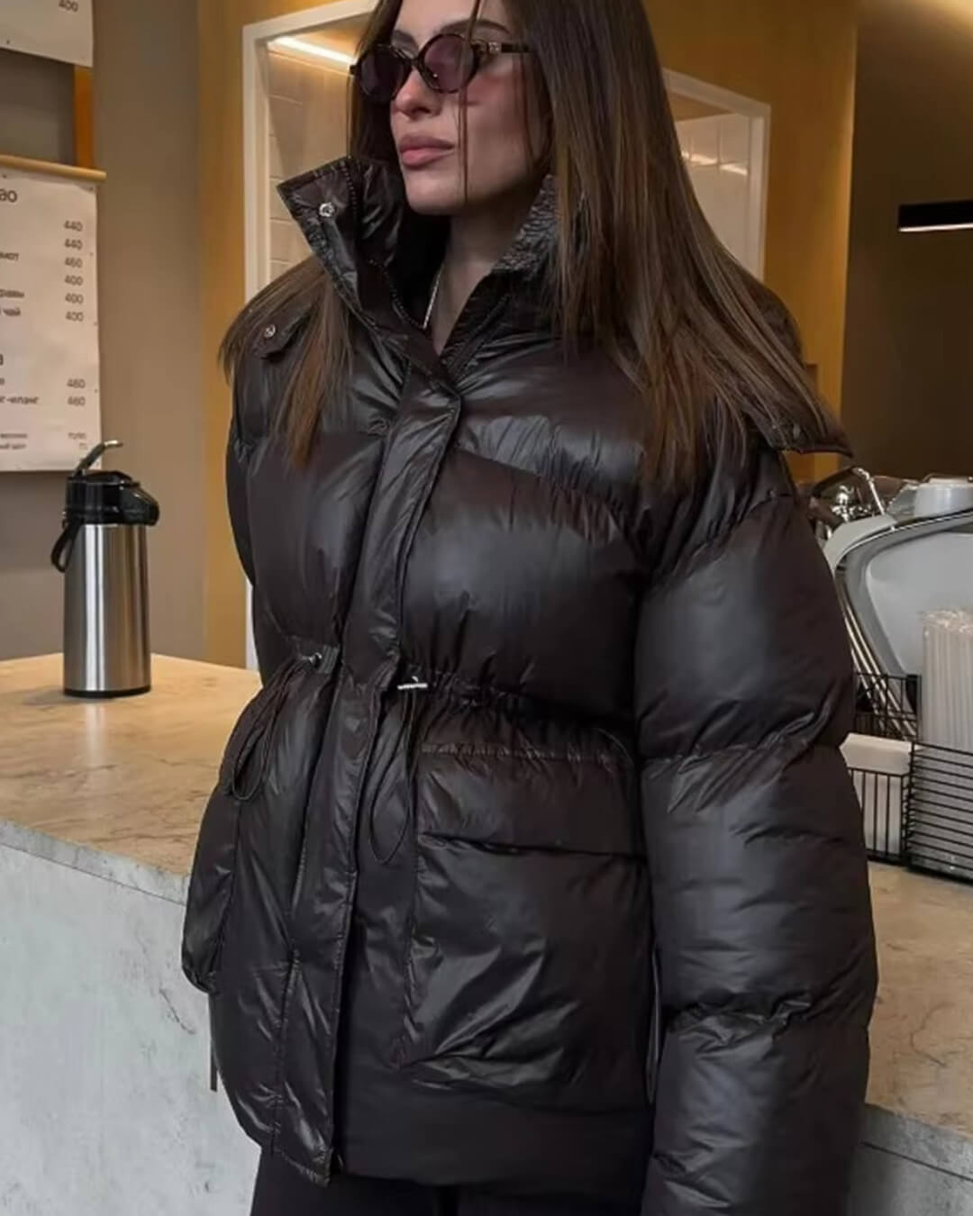 Veste matelassée brillante Jillian