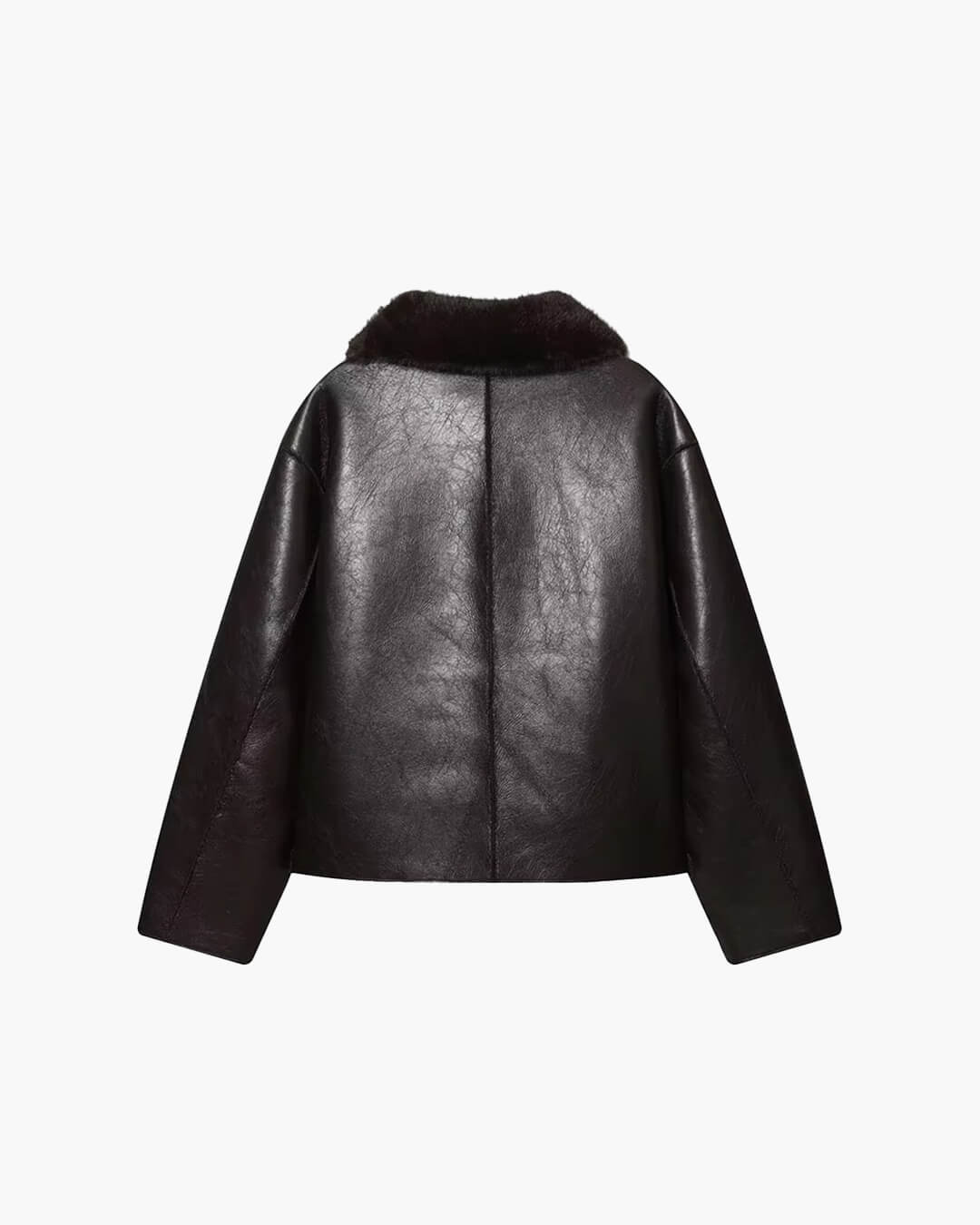 Veste réversible en similicuir avec fausse fourrure Joana