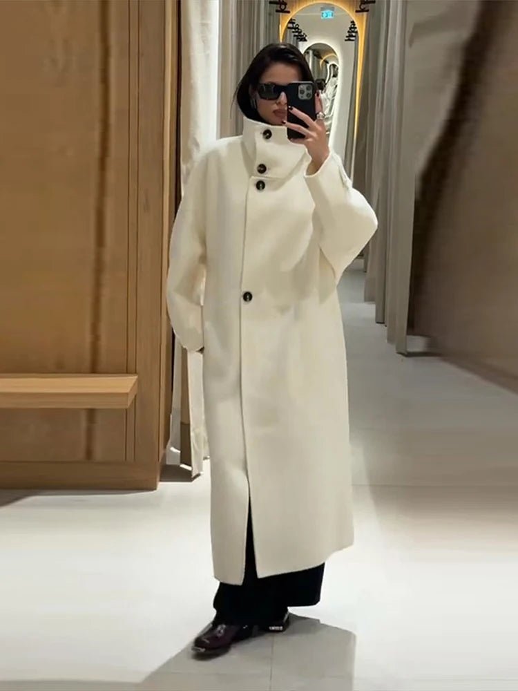 Manteau long à col montant Julia