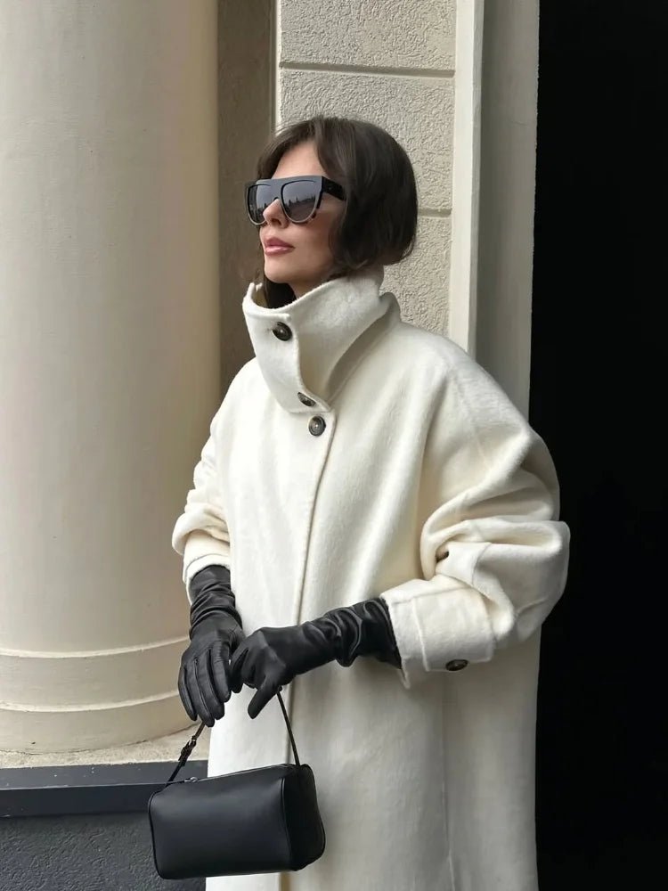 Manteau long à col montant Julia