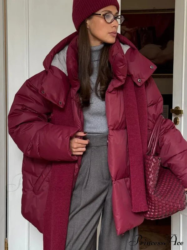 Leila Manteau matelassé oversize à capuche amovible
