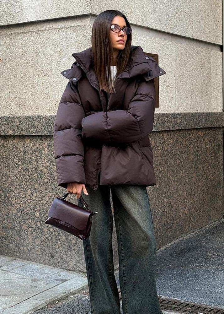 Leila Manteau matelassé oversize à capuche amovible