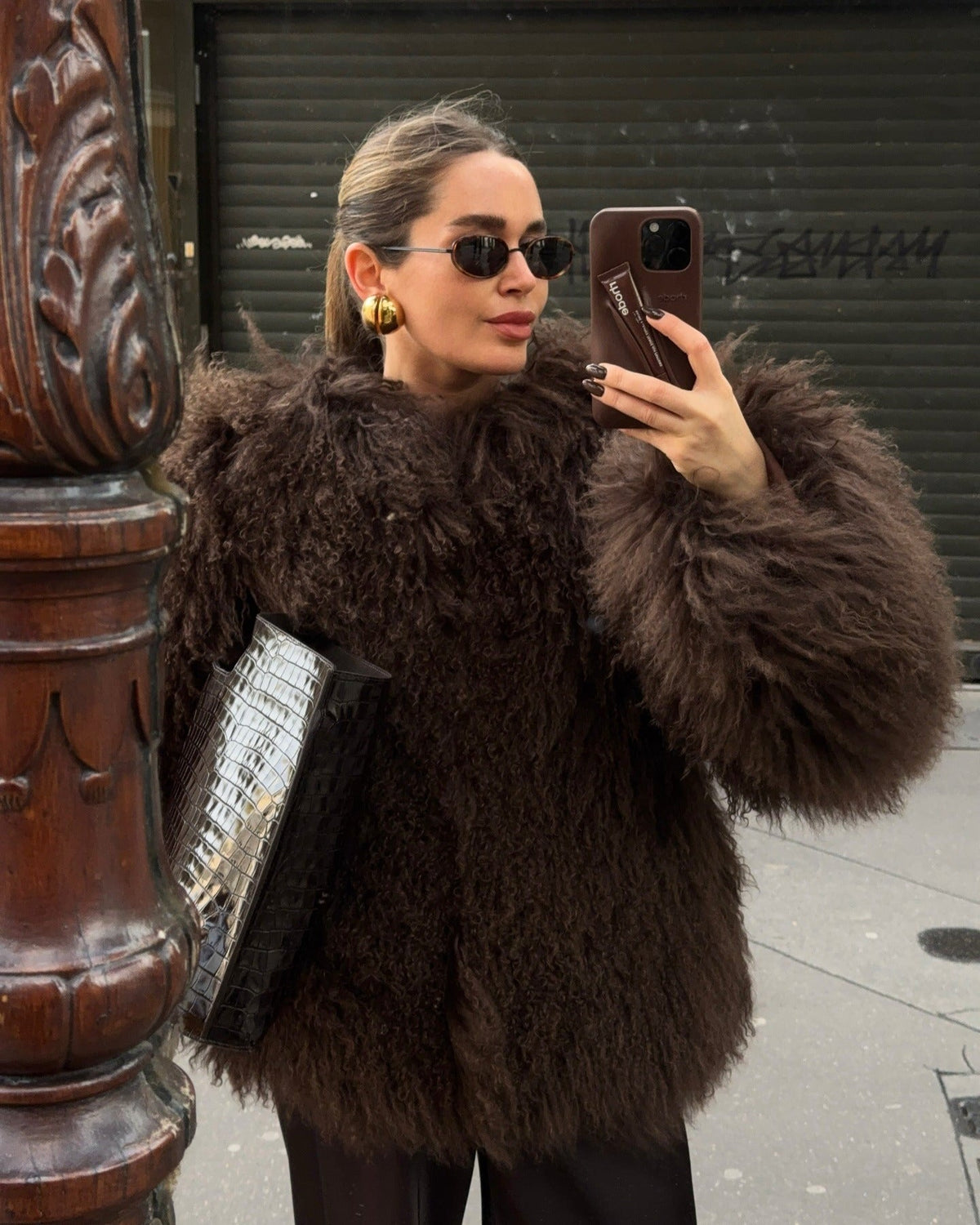 Liza Manteau en fausse fourrure douillette