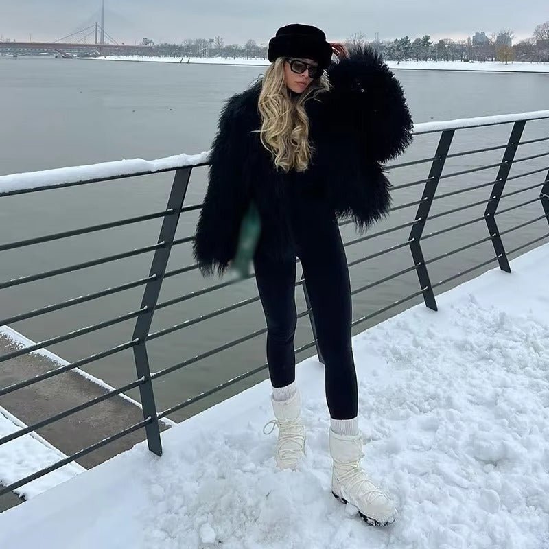 Liza Manteau en fausse fourrure douillette