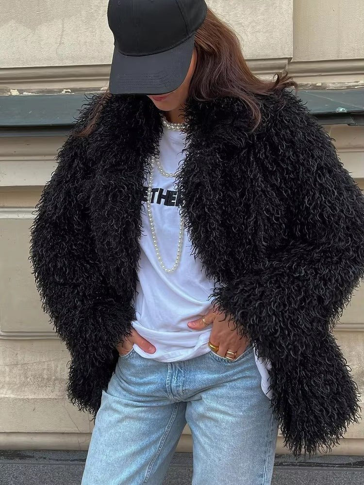 Liza Manteau en fausse fourrure douillette