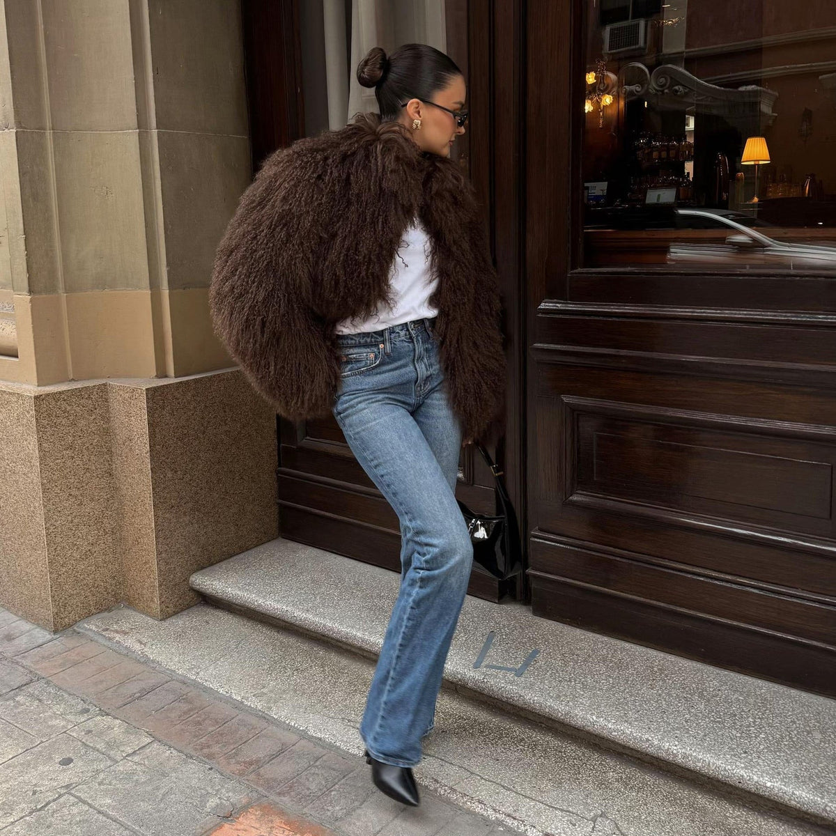 Liza Manteau en fausse fourrure douillette