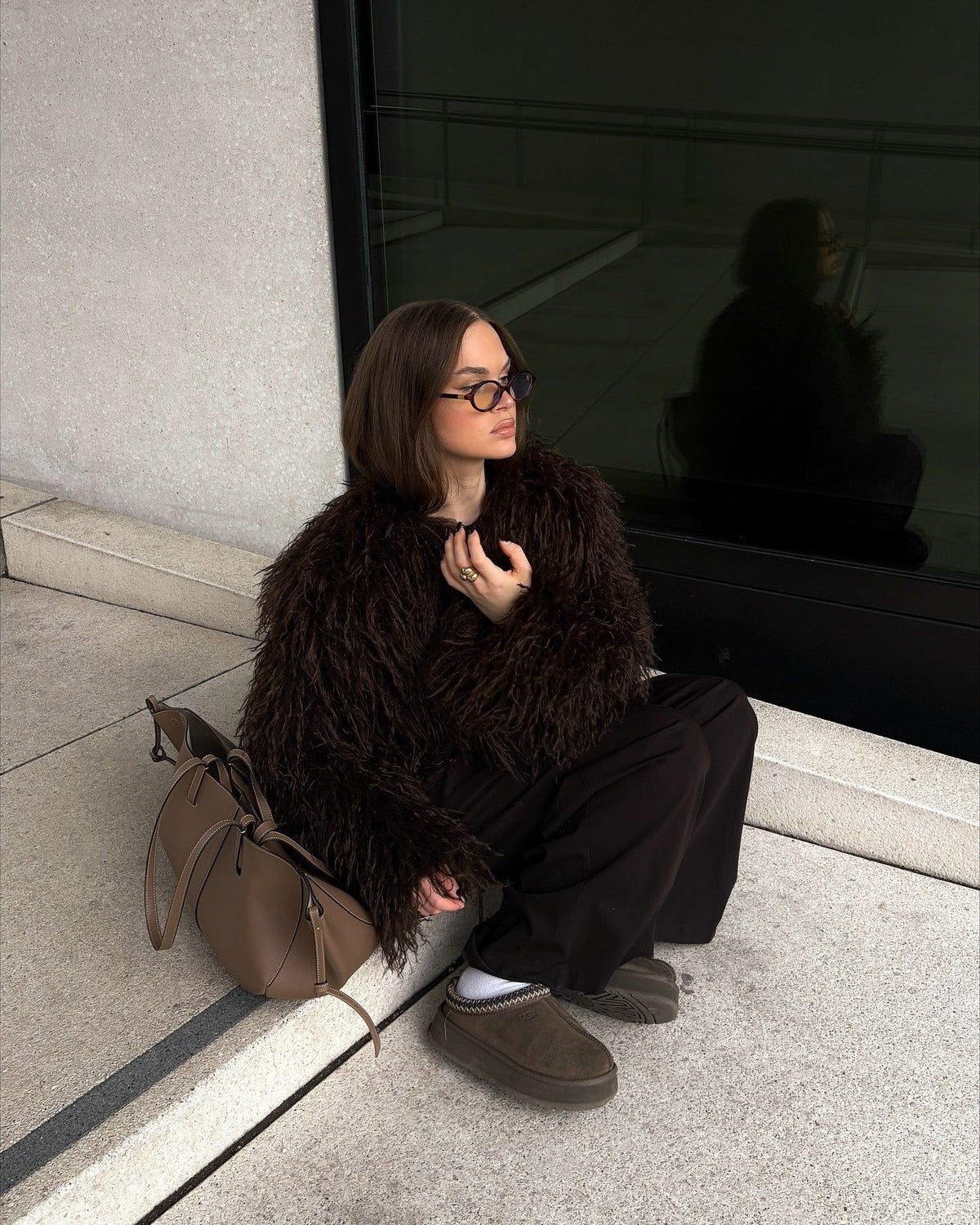 Liza Manteau en fausse fourrure douillette