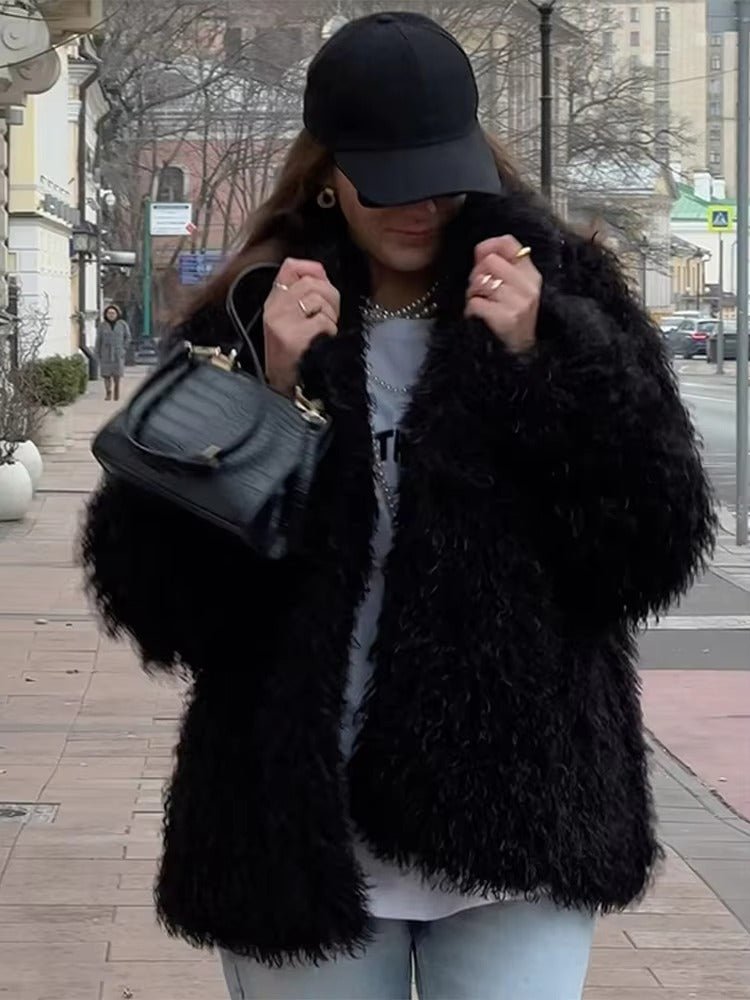 Liza Manteau en fausse fourrure douillette