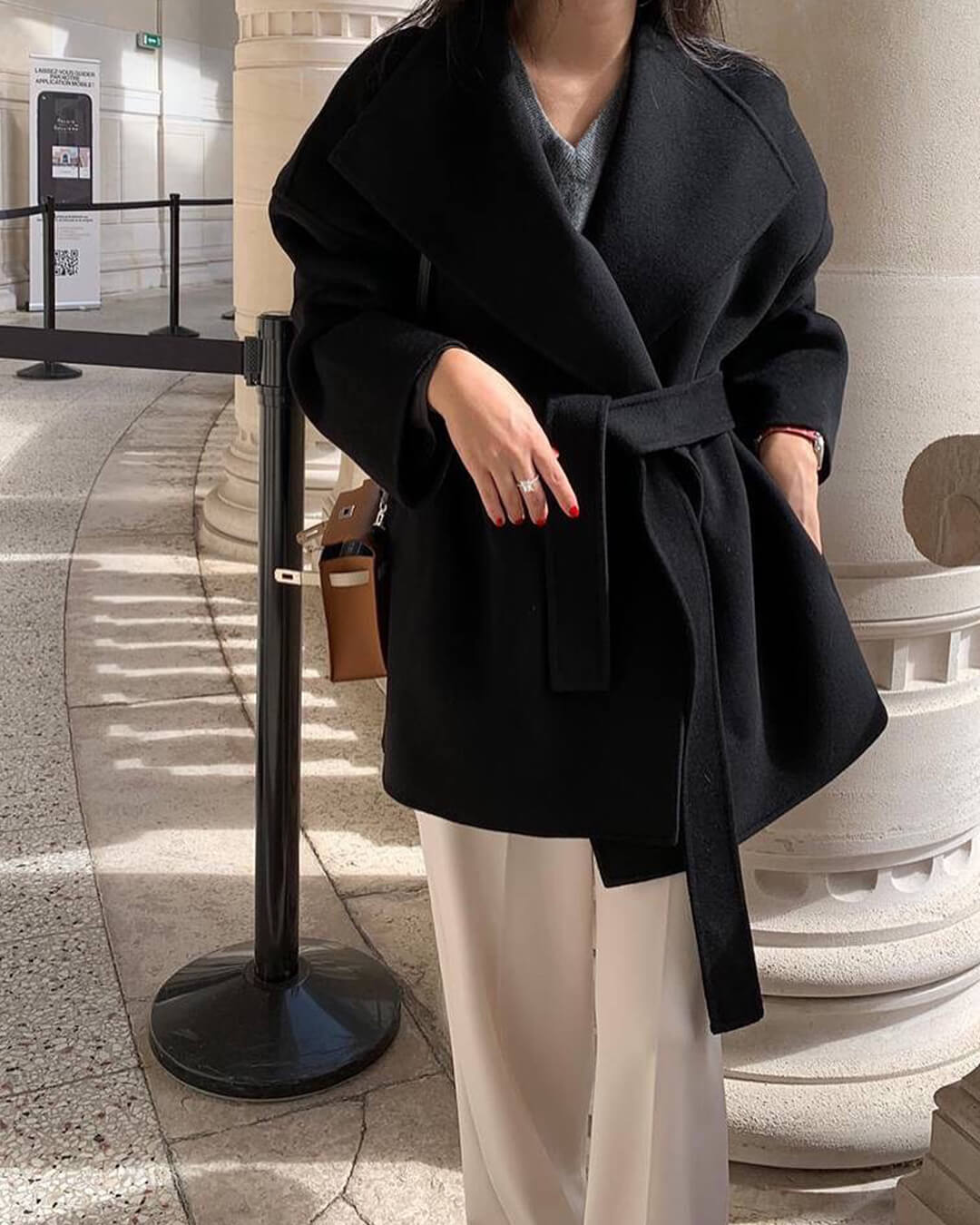 Manteau croisé ceinturé Lorelie