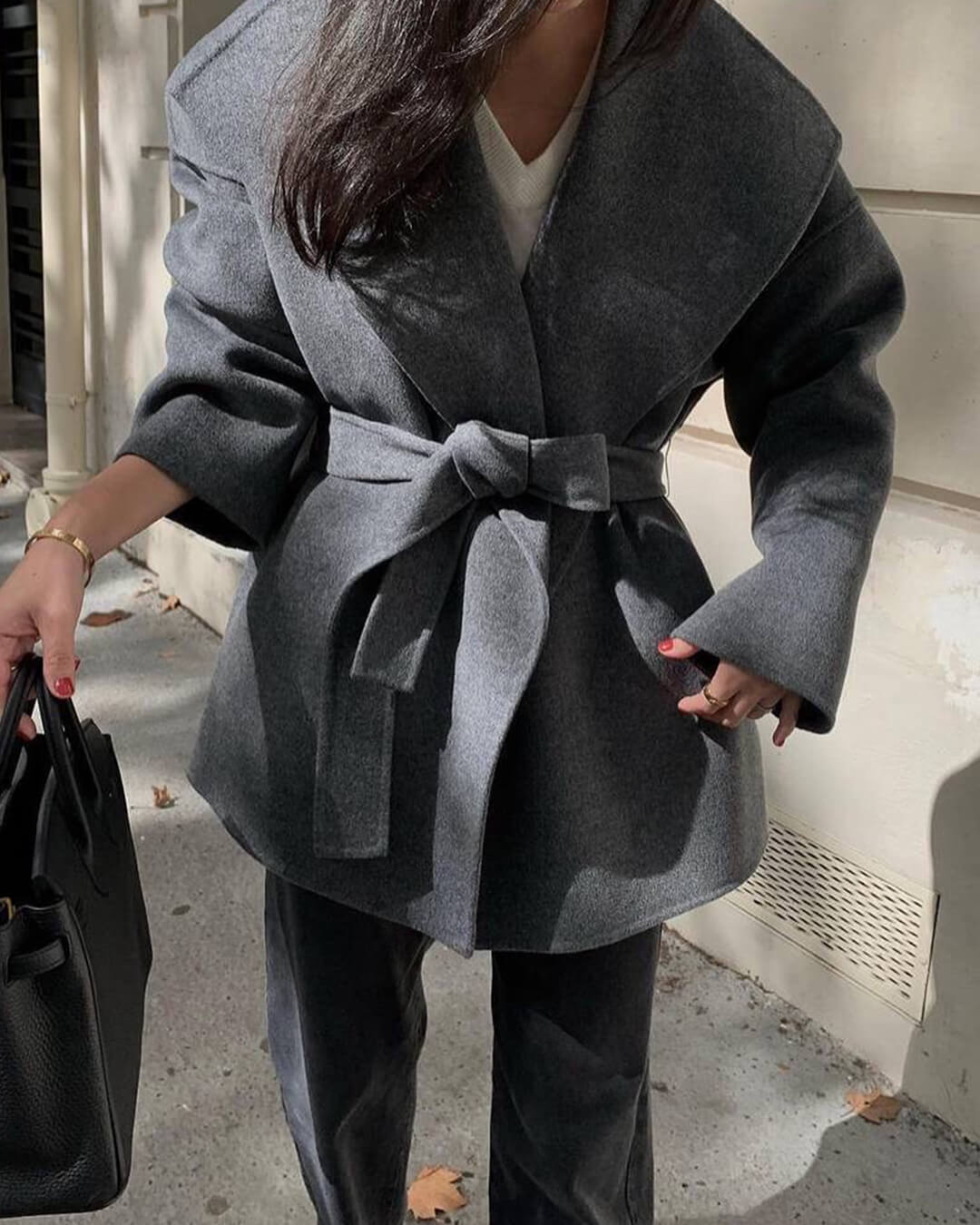 Manteau croisé ceinturé Lorelie