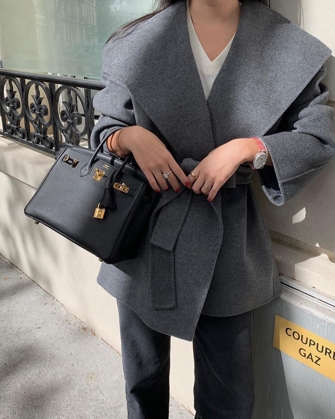 Manteau croisé ceinturé Lorelie
