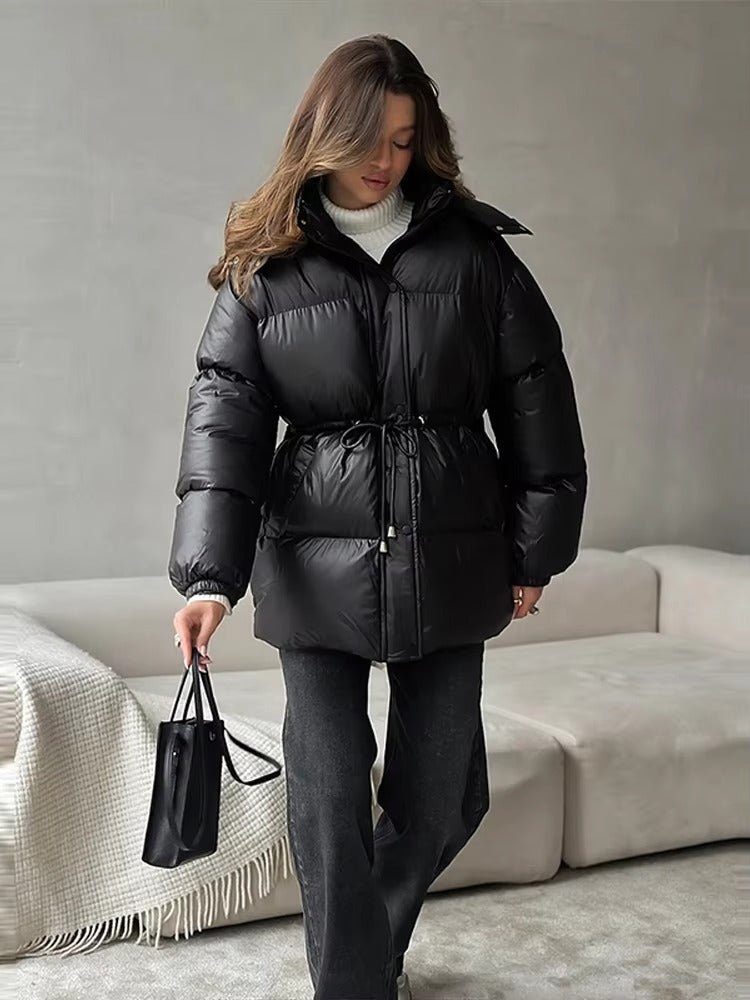 Manteau matelassé à capuche avec cordon de serrage Lorie