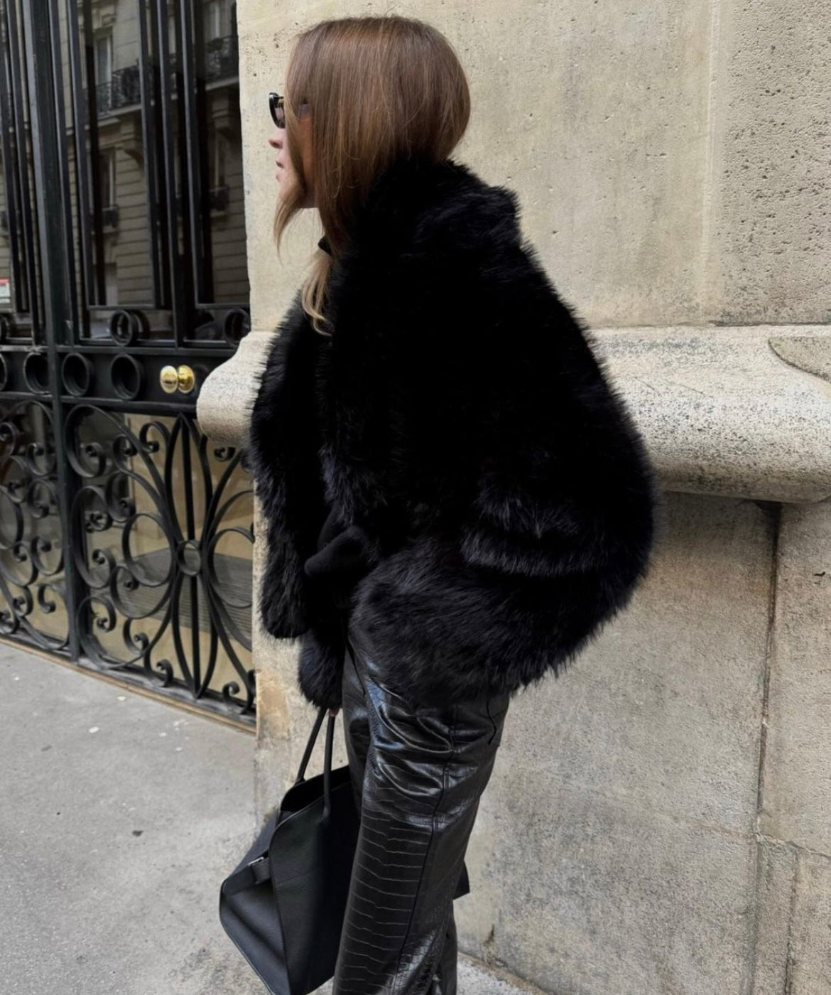 Manteau court en fausse fourrure Maris