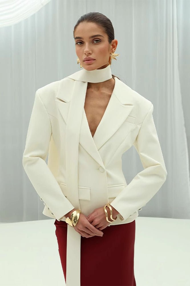 Blazer Maxine à col écharpe