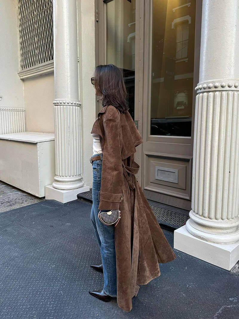Trench Molly en daim synthétique