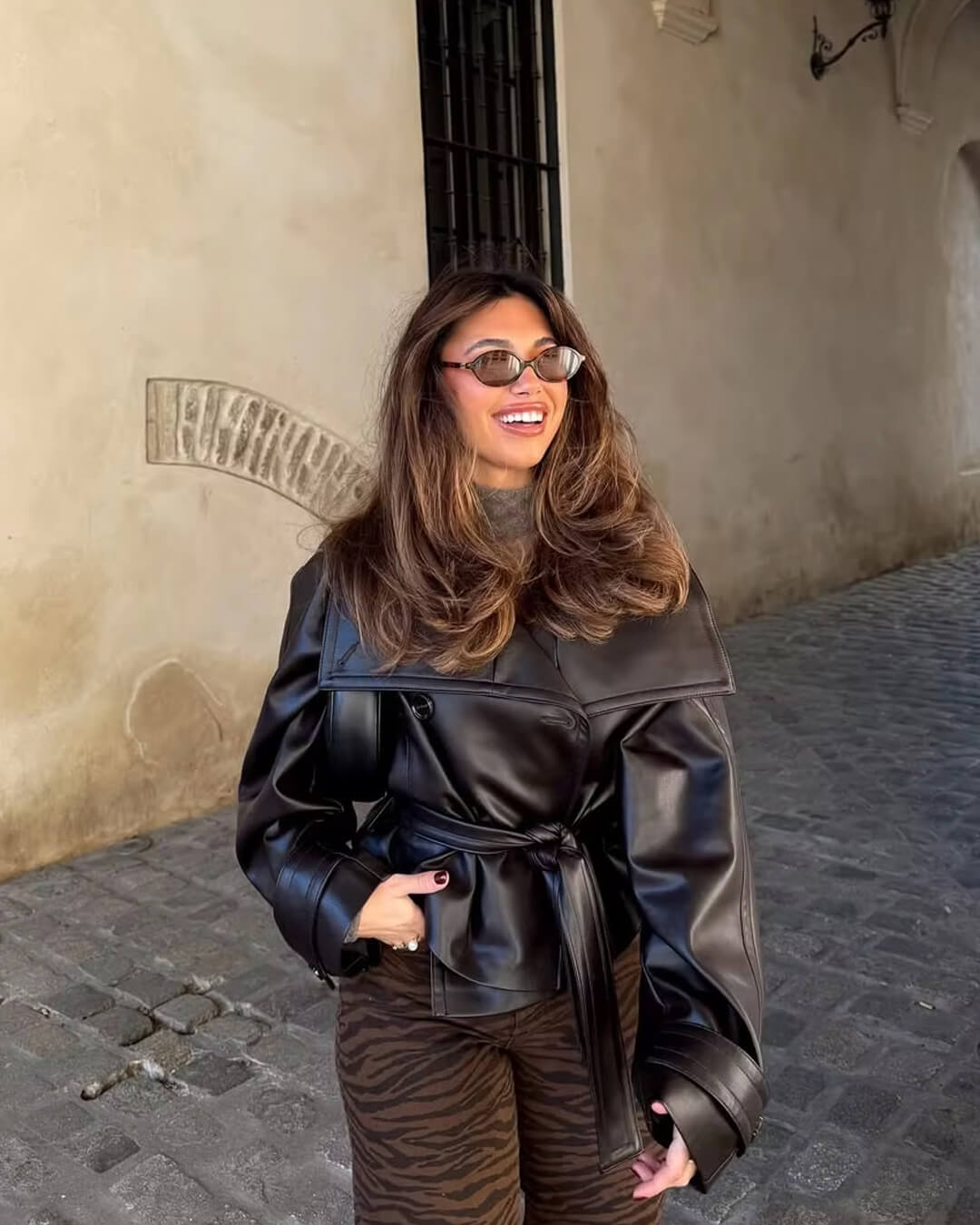 Veste en cuir Nina