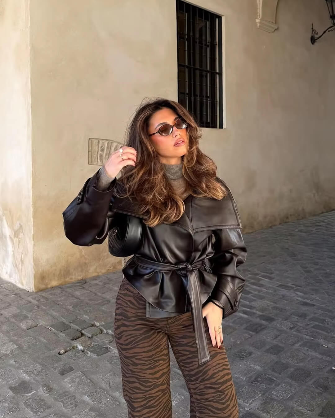 Veste en cuir Nina