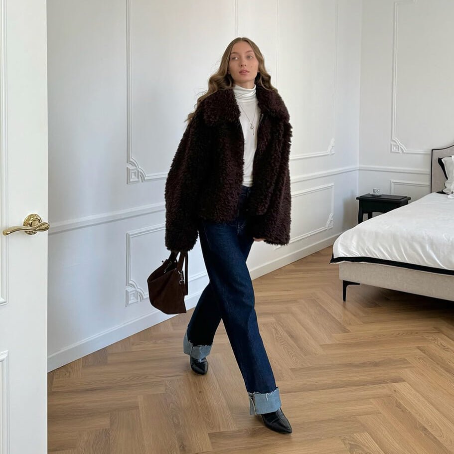 Veste teddy en fausse fourrure Porsha