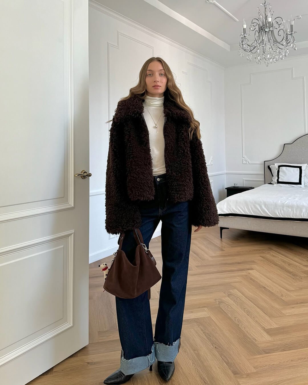 Veste teddy en fausse fourrure Porsha