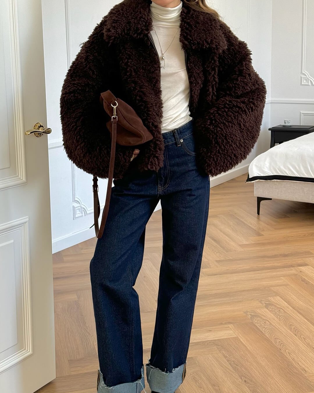 Veste teddy en fausse fourrure Porsha