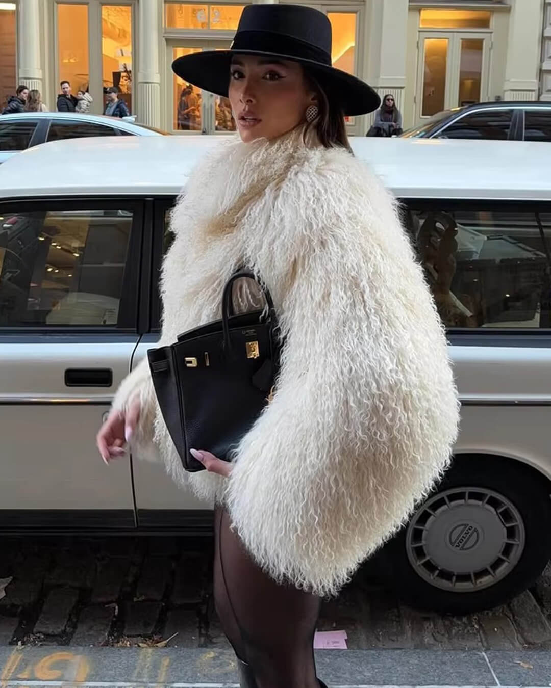 Manteau court en fausse fourrure Reese