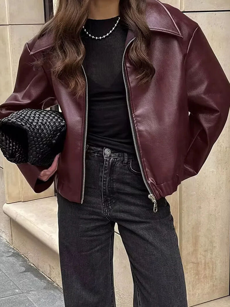 Veste en cuir Romy