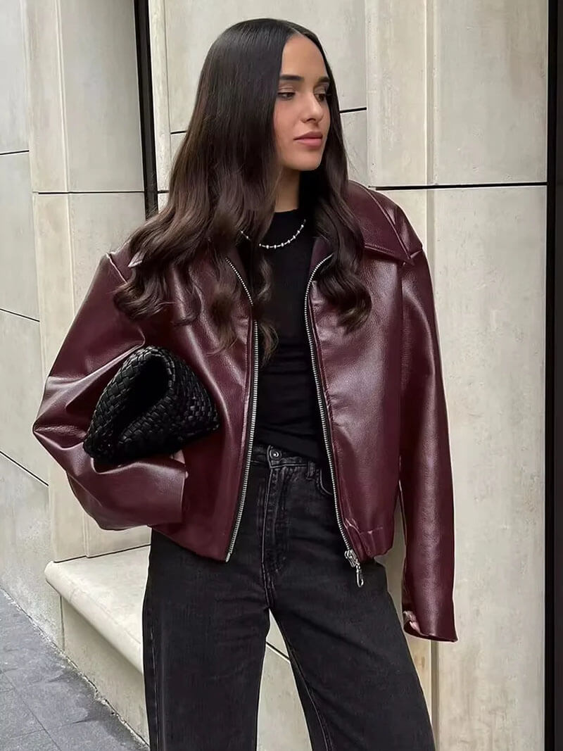 Veste en cuir Romy