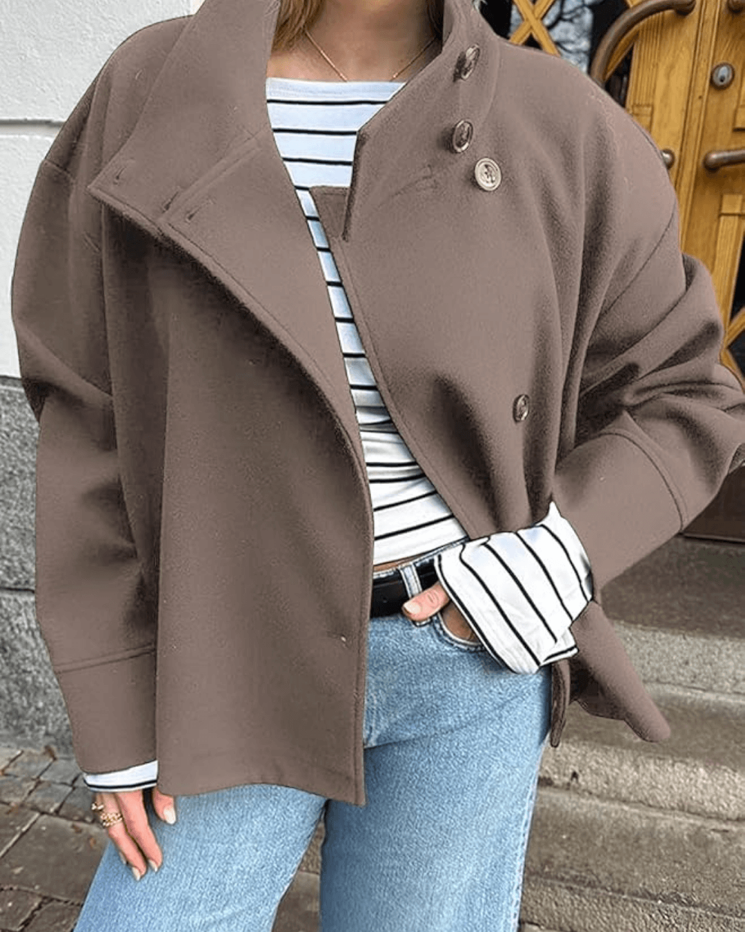 Veste élégante Rosalia à col montant