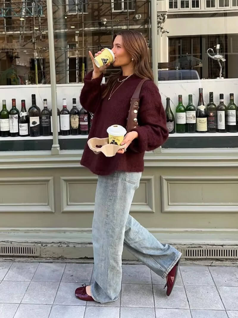 Pull Shiela bordeaux