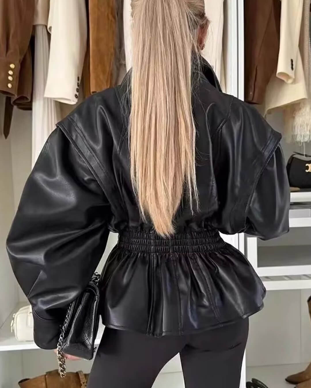 Veste en cuir Stephanie