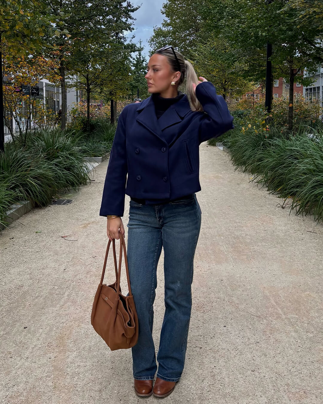 Manteau court Suzane croisé à double boutonnage