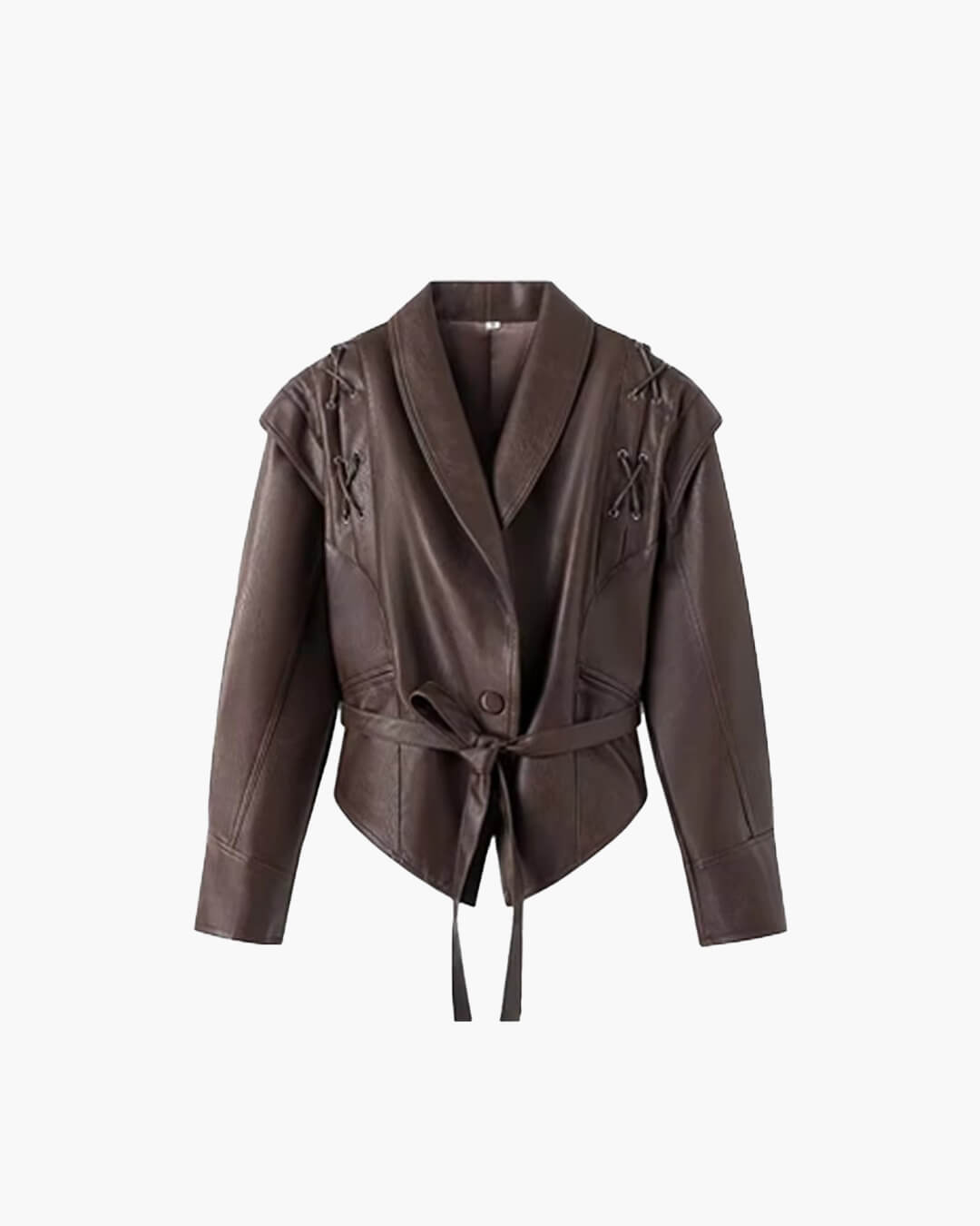 Veste en cuir style biker Zyra