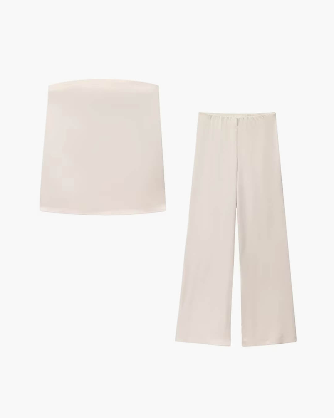 Ensemble Claudine composé d’un pantalon et d’un bandeau en satin