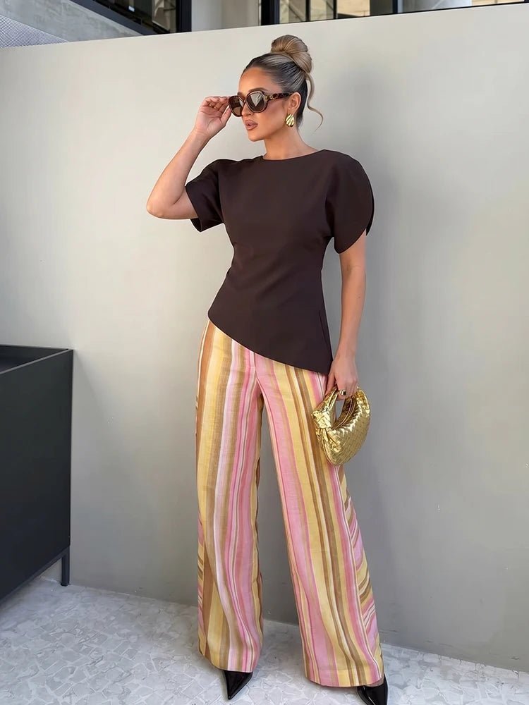 Pantalon palazzo Aislinn à jambes larges