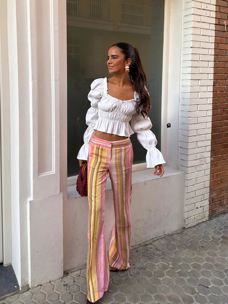 Pantalon palazzo Aislinn à jambes larges