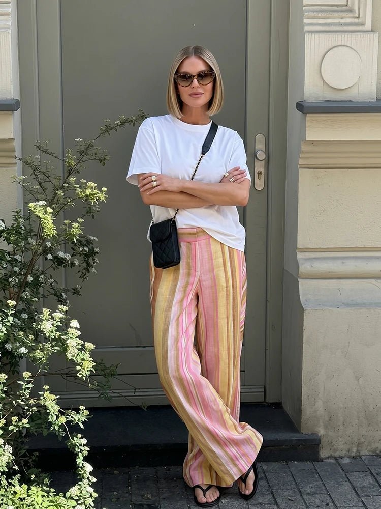 Pantalon palazzo Aislinn à jambes larges