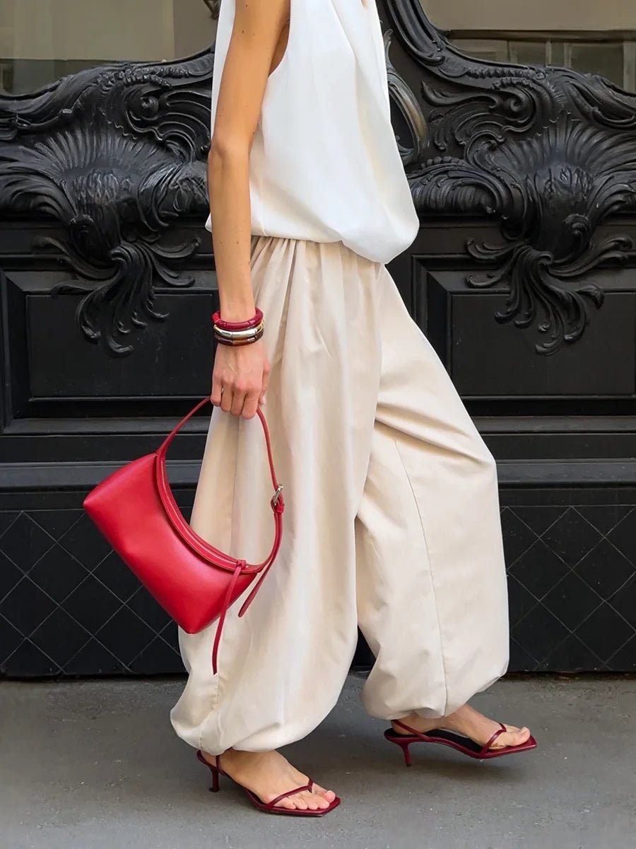 Pantalon en coton Amethyst à jambes larges