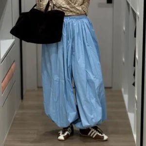 Pantalon en coton Amethyst à jambes larges