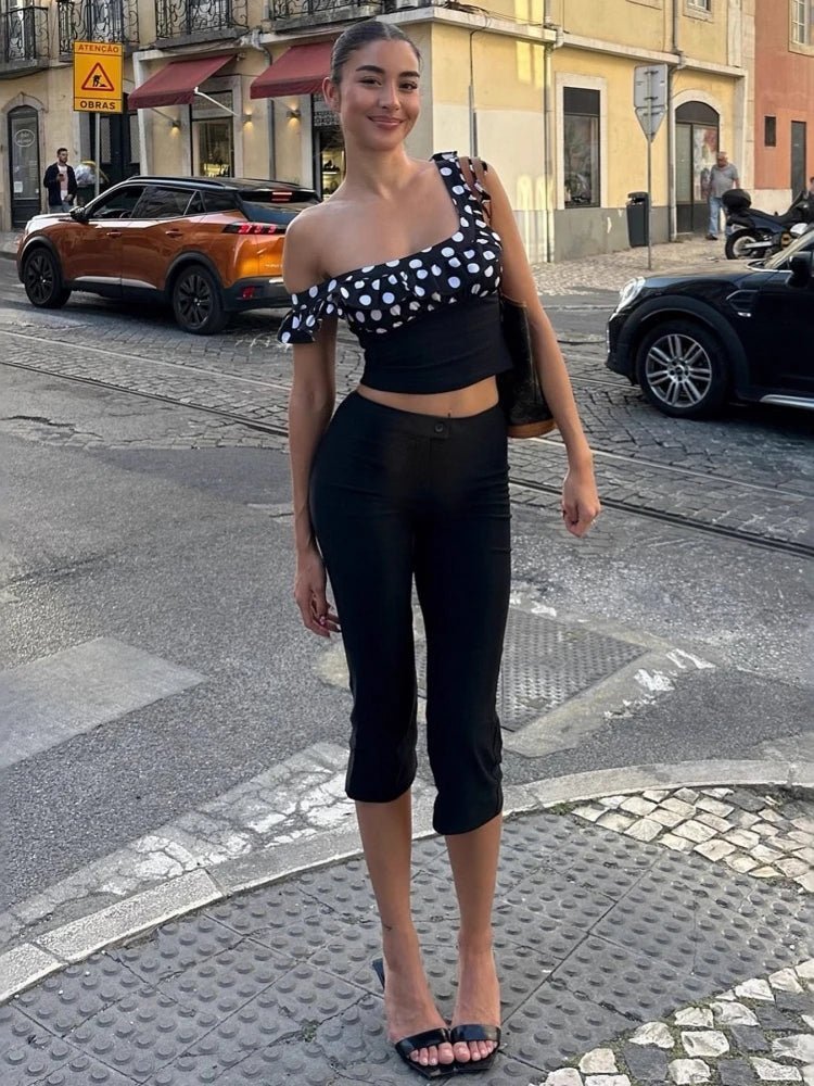 Pantalon corsaire noir Juliette