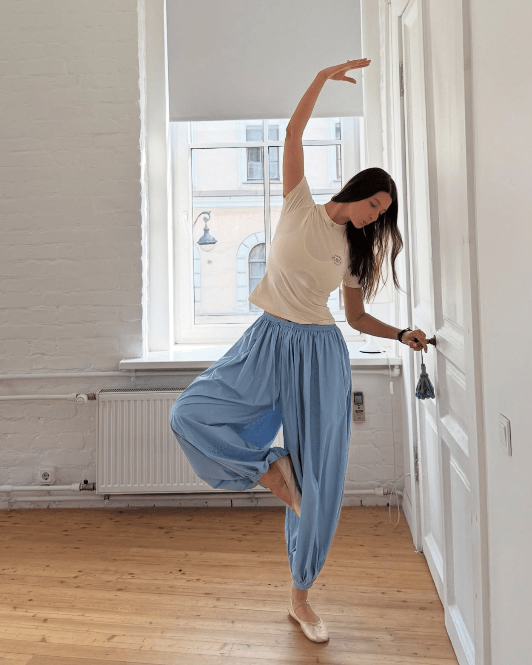 Pantalon balloon taille haute Kerry