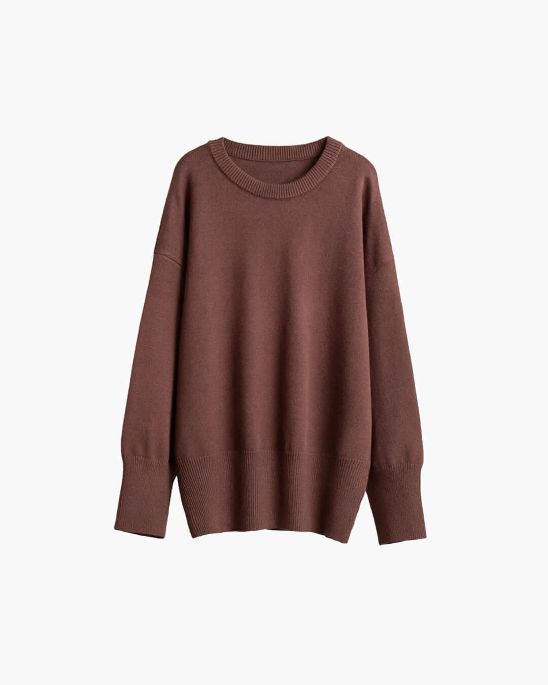 Pull en maille côtelée en georgette
