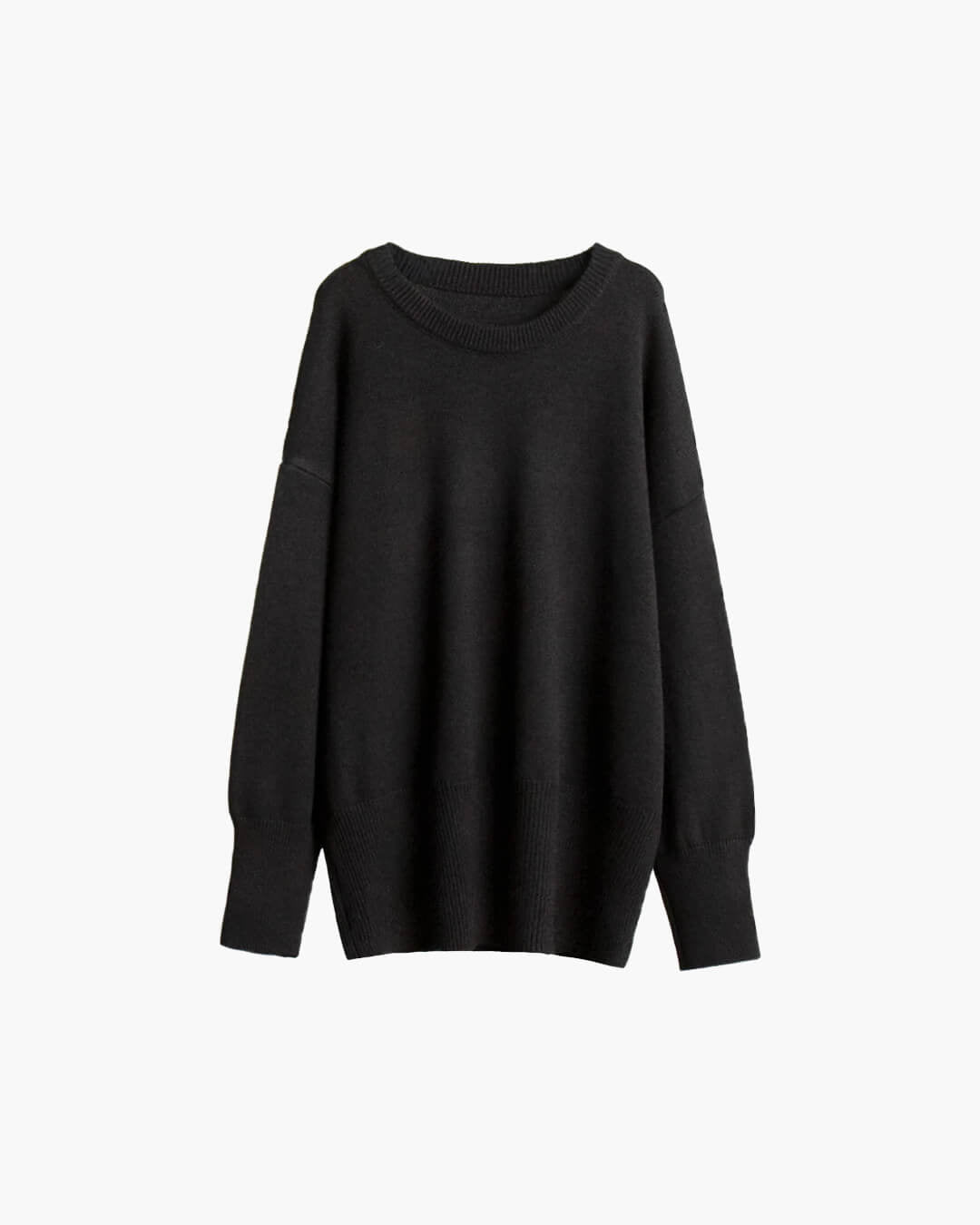 Pull en maille côtelée en georgette