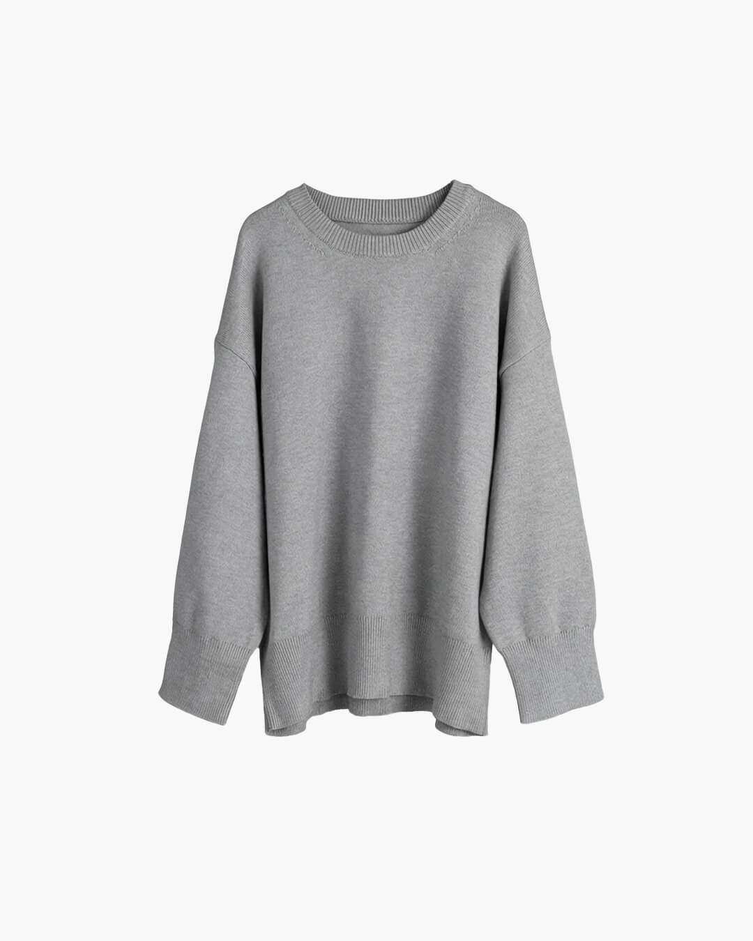 Pull en maille côtelée en georgette